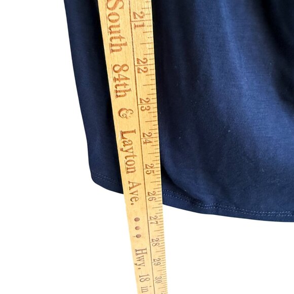 Trina Turk One Shoulder Marine Tank Top Women's Size XL Blue Stretch Party - Picture 3 of 5